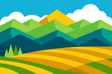 Obraz premium landscape with hills