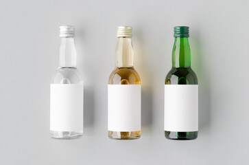 Miniature spirits, liquor bottle mockup