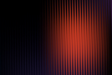 Abstract vertical lines with a gradient of red and orange light on a dark background
