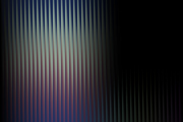 Vertical lines with a gradient of blue, pink, and white hues fading into a black background on the right