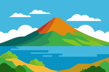 mountain landscape with mountains