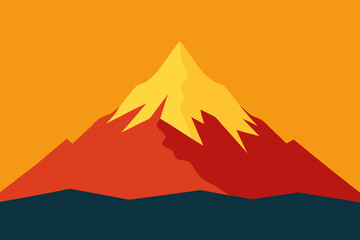vector illustration of mountain landscape