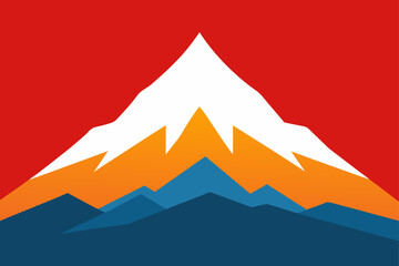 vector illustration of a mountain landscape