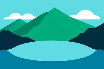 vector illustration of mountain landscape