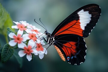 Butterfly pollinates flowers garden nature photography close-up colorful environment beauty of nature