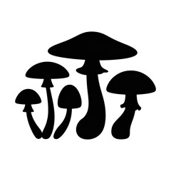 Outlined mushrooms for a modern design element