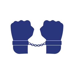 handcuffs icon design. criminal arrest sign and symbol. equipment for policeman.
