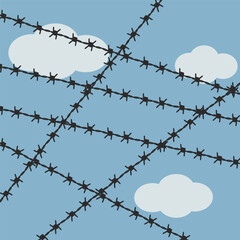 Barbed wire illustration vector design