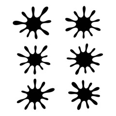 Obraz premium Unique splatter shapes collection for abstract design