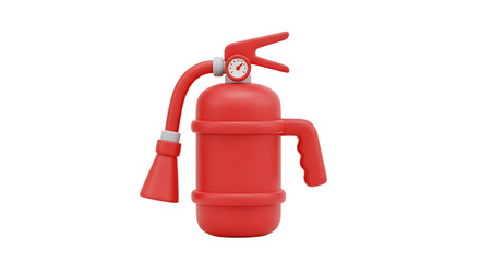 Red fire extinguisher stands ready for emergency fire safety prevention