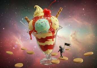 Astronaut Ice Cream Sundae Space Journey