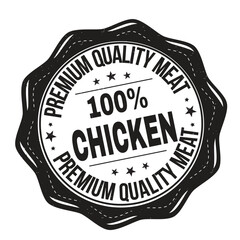 100% Chicken Meat grunge rubber stamp