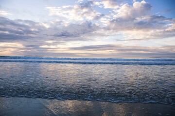 Obraz premium Sunrise Morning Sky Reflection at Low Tide Old Orchard Beach Maine