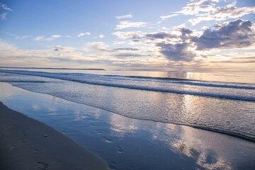 Sunrise Reflection at Old Orchard Beach Maine