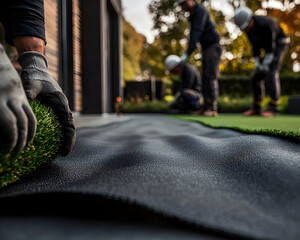 Artificial Grass Installation By Construction Team