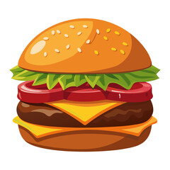 hamburger on a white background