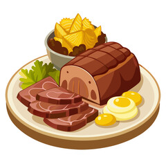 sliced ham and cheese