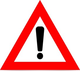 Warning Sign: General Hazard Alert with Exclamation Point