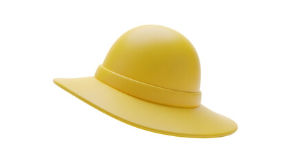 Stylish Yellow Pith Helmet Accessory for Outdoor Adventures and Fashion