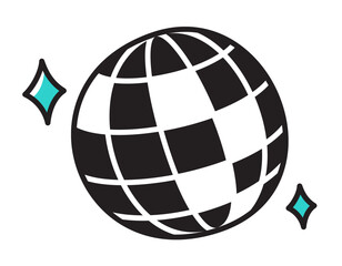 Disco ball in sparkles