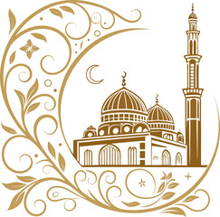 Obraz premium Vector Illustration of Mosque