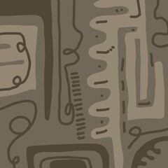 Minimal abstract image for printing. Picture for modern interiors. The picture is painted by hand on a tablet. © neurostructure