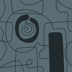 Minimal abstract image for printing. Picture for modern interiors. The picture is painted by hand on a tablet. © neurostructure