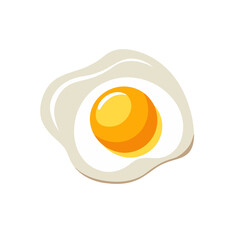 fried egg on a white background