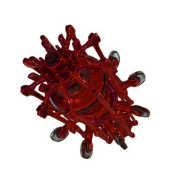 Metal abstract object,3d render