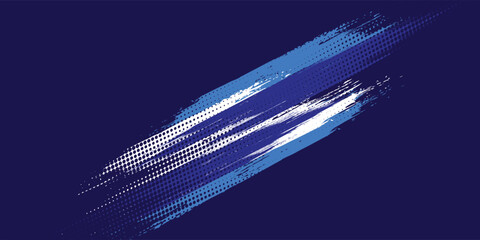 Vibrant Blue and Purple Brush Texture Halftone Effect Grunge Sports Background. vector illustration