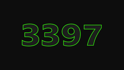 Glowing Neon Number  Design