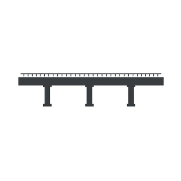 Elevated highway bridge structure with multiple support pillars and road surface.