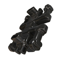 Metal abstract object,3d render