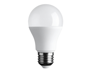 Energy Efficient LED Light Bulb Isolated on Transparent Background – Modern Home Ligh
