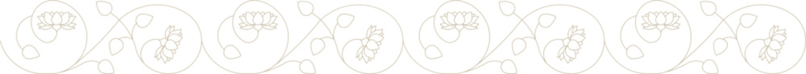 Indian Traditional Floral Decorative Border