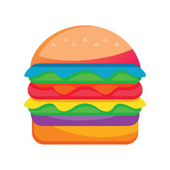 hamburger isolated on white