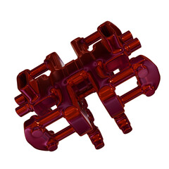 Metal abstract object,3d render