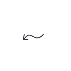 Minimalist dynamic dashed arrow symbol for web navigation, isolated design element.