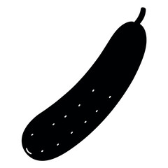 cucumber silhouette vector on white background.eps