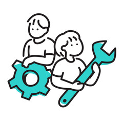 Repair and maintenance team