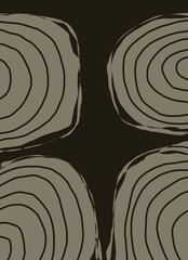 Minimal abstract image for printing. Picture for modern interiors. The picture is painted by hand on a tablet. © neurostructure