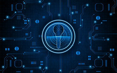 technology circuit board key icon. Cyber ​​data security and privacy concept. modern technology innovation concept background	