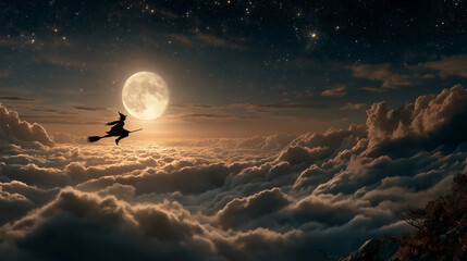 The Witch and the Moonlit Sea of Clouds