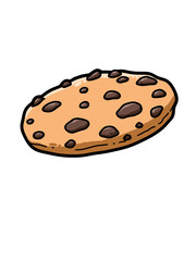 Chocolate cookies cartoon illustration