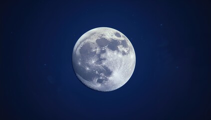 Obraz premium An artistically enhanced photograph of the moon