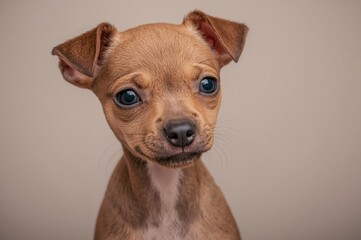 A tiny hairless dog of the xoloitzcuintli type