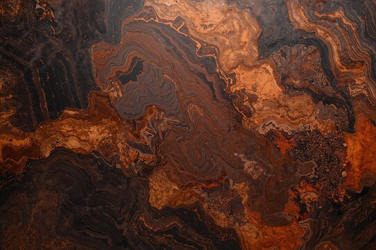 A striking pattern of golden and dark hues, this veneer showcases mesmerizing linear designs