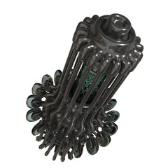 Metal abstract object,3d render