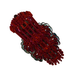 Metal abstract object,3d render