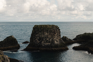Big basalt formation at the sea